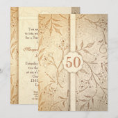 50 uitnodigingen voor gouden huwelijksjubileum (Voorkant / Achterkant)