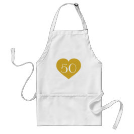 50 vast goud hart standaard schort