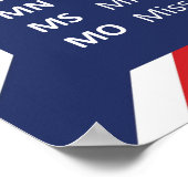 50 Verenigde Staten Poster (Hoek)