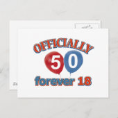 50 voor altijd 18 briefkaart (Voorkant / Achterkant)