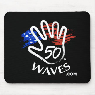 50 Waves Mousepad Black Muismat