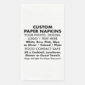 50 x Aangepaste 3-laags BBQ Papier Gastenhanddoeke Servet (Voorkant)