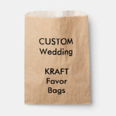 50 x Sacs de préférence papier KRAFT pour mariage (Devant)
