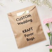 50 x Sacs de préférence papier KRAFT pour mariage (Scellé)