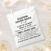 50 x Sacs personnalisés personnalisés de préférenc (Coupé)