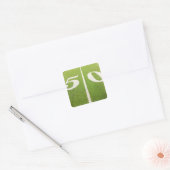 50 yard line vierkante sticker (Envelop)