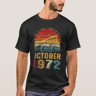 50 Year Old Awesome Since October 1972 50th Birth T-shirt