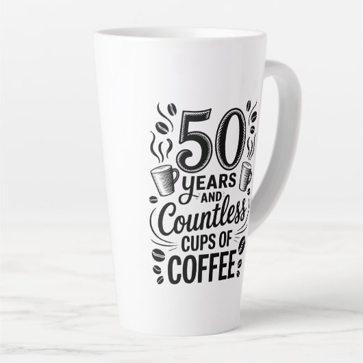 50 Years and Countless Cups of Coffee  Latte Mok (Rechterhoek)