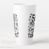 50 Years and Countless Cups of Coffee  Latte Mok (Voorkant)