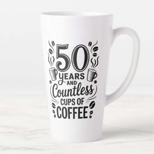 50 Years and Countless Cups of Coffee  Latte Mok (Rechts)