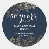"50 Years of Forever: An Anniversary to Remember" Ronde Sticker (Voorkant)