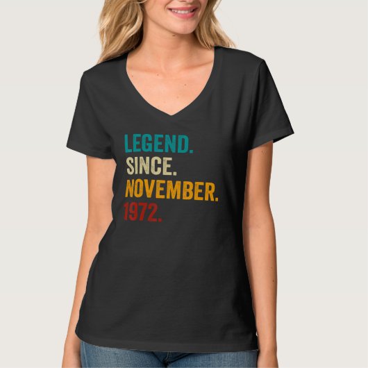 50 Years Old  50th Bday Men Legend Since November  T-shirt (Voorkant)