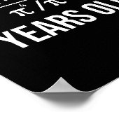 50 Years Old Equation Funny 50th Birthday Math  Poster (Hoek)