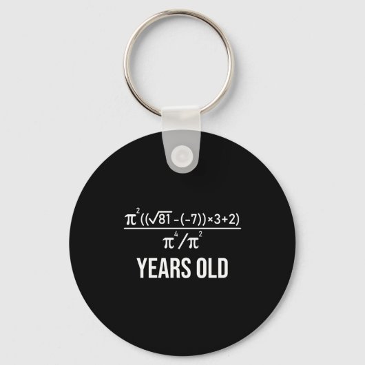 50 Years Old Equation Funny 50th Birthday Math  Sleutelhanger (Voorkant)
