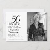 50and Fabulous 50th Birthday Party Invitation (Devant)