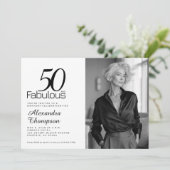 50and Fabulous 50th Birthday Party Invitation (Debout devant)