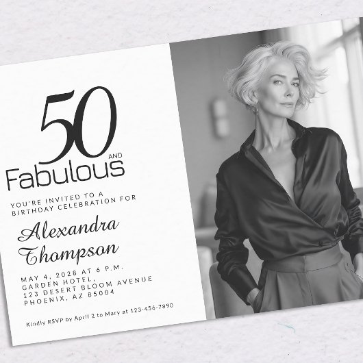 50and Fabulous 50th Birthday Party Invitation