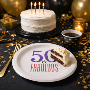 50e 50 Verjaardagsfeest Borden Decoratie Papieren Bordje