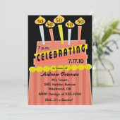 50e - 59e anniversaire Invitation personnalisée (Debout devant)