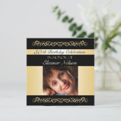 50e-59e anniversaire Invitations avec photo (Debout devant)