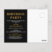 50e anniversaire 1974 Black Gold Invitation (Dos)