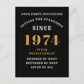 50e Anniversaire 1974 Invitation Or Noir (Devant)