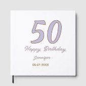 50e anniversaire ajouter nom date année mode viole (Recto)