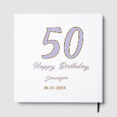 50e anniversaire ajouter nom date année mode viole (Verso)