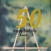 50e anniversaire ajouter nom date année noire modè (Neutre)