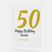 50e anniversaire ajouter nom date année noire modè (Angle)