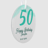 50e anniversaire ajouter nom date année vert paste (devant)