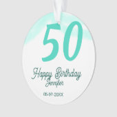 50e anniversaire ajouter nom date année vert paste (devant)