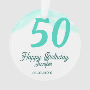 50e anniversaire ajouter nom date année vert paste