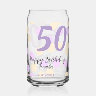 50e anniversaire ajouter nom date violet orange po