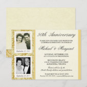 50e anniversaire Alors maintenant Invitation deux  (Devant / Derrière)
