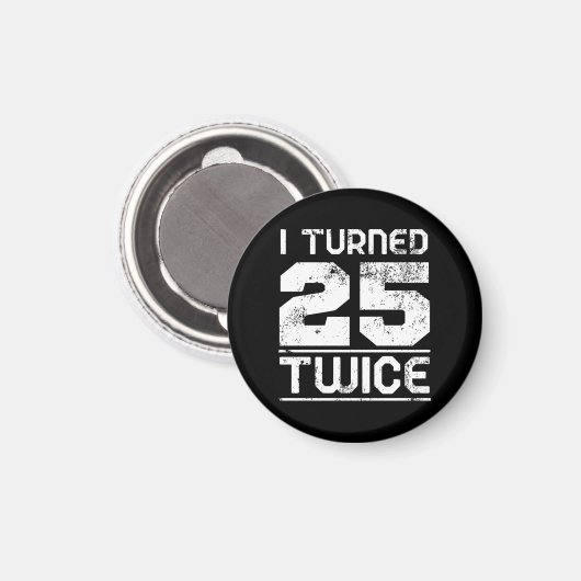 50e anniversaire amusant aimant (Recto/Verso)