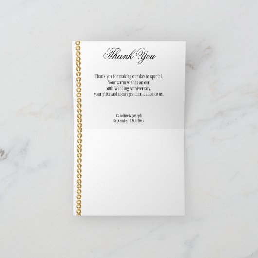 50e anniversaire Argent & Or, Merci violet (Intérieur)