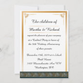 50e anniversaire Art déco d'or Invitation (Dos)