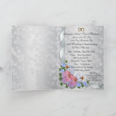 50e anniversaire avec des orchidées à invitation p (Intérieur)