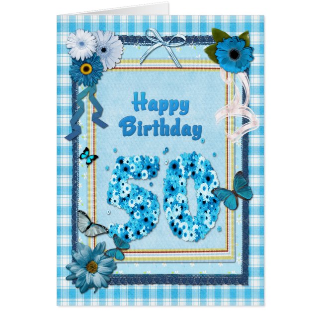 50e anniversaire avec un effet de scrapbook (Devant)