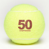 50e anniversaire balle de tennis léopard numéro 50 (Devant)