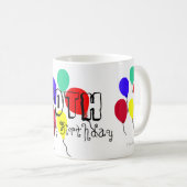 50e anniversaire Ballons Mugs de jalon (Devant droit)