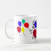 50e anniversaire Ballons Mugs personnalisés (Gauche)