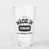 50e anniversaire bière pinte verre (Dos)