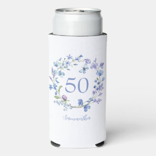 50e anniversaire Blue Floral Nom Glacière