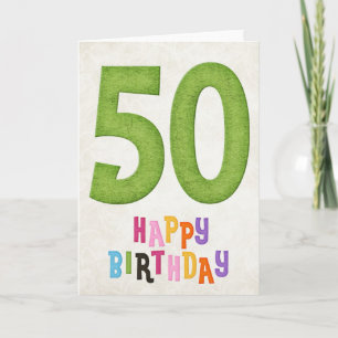 50e anniversaire Bonne carte d'anniversaire Design