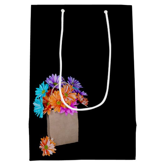 50e Anniversaire Bouquet Daisy dans sac en papier (Dos)