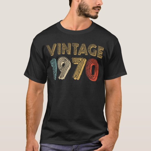 50e anniversaire Cadeau Vintage 1970 T-shirt (Devant)