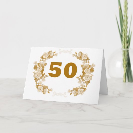 50e anniversaire Carte de remerciements (Devant)
