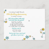 50e Anniversaire Carte Douche Whimsical Demande (Dos)